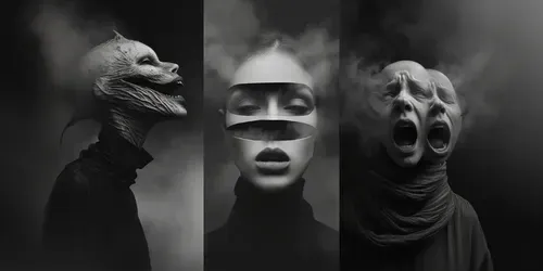 Surreal Dark Art Photos generated by midjourney