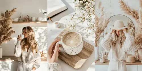 Minimalist Aesthetic Social Media Photos generated by midjourney